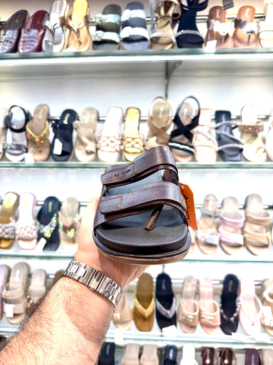 AVIUM BLACK/BROWN DOUBLE STRAP WITH FINGER