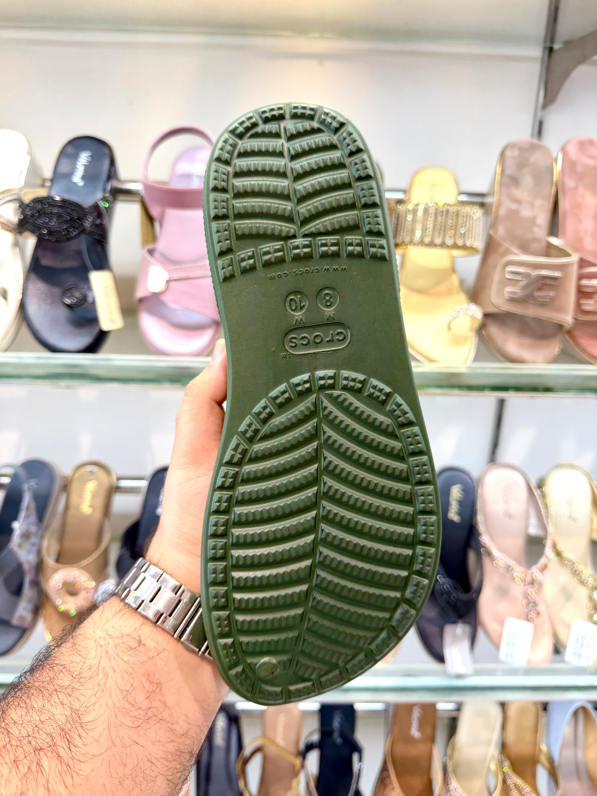 CROCS V SHAPE OLIVE