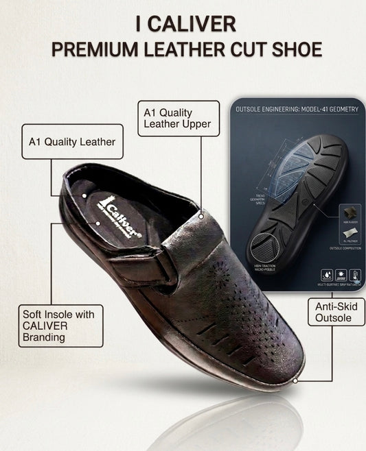 I CALIVER BRANDED CUT SHOE BLACK