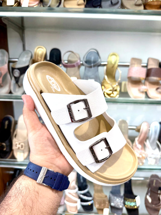 PCW  DOUBLE STRAP CREAM/WHITE