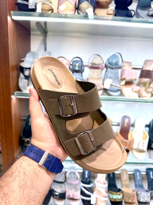 BMG OLIVE/CREAM DOUBLE STRAP