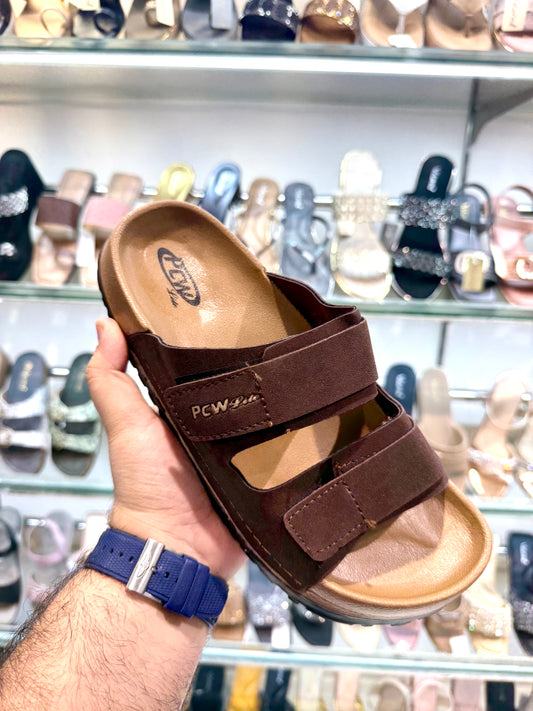 PCW BROWN/CREAM DOUBLE STICKER