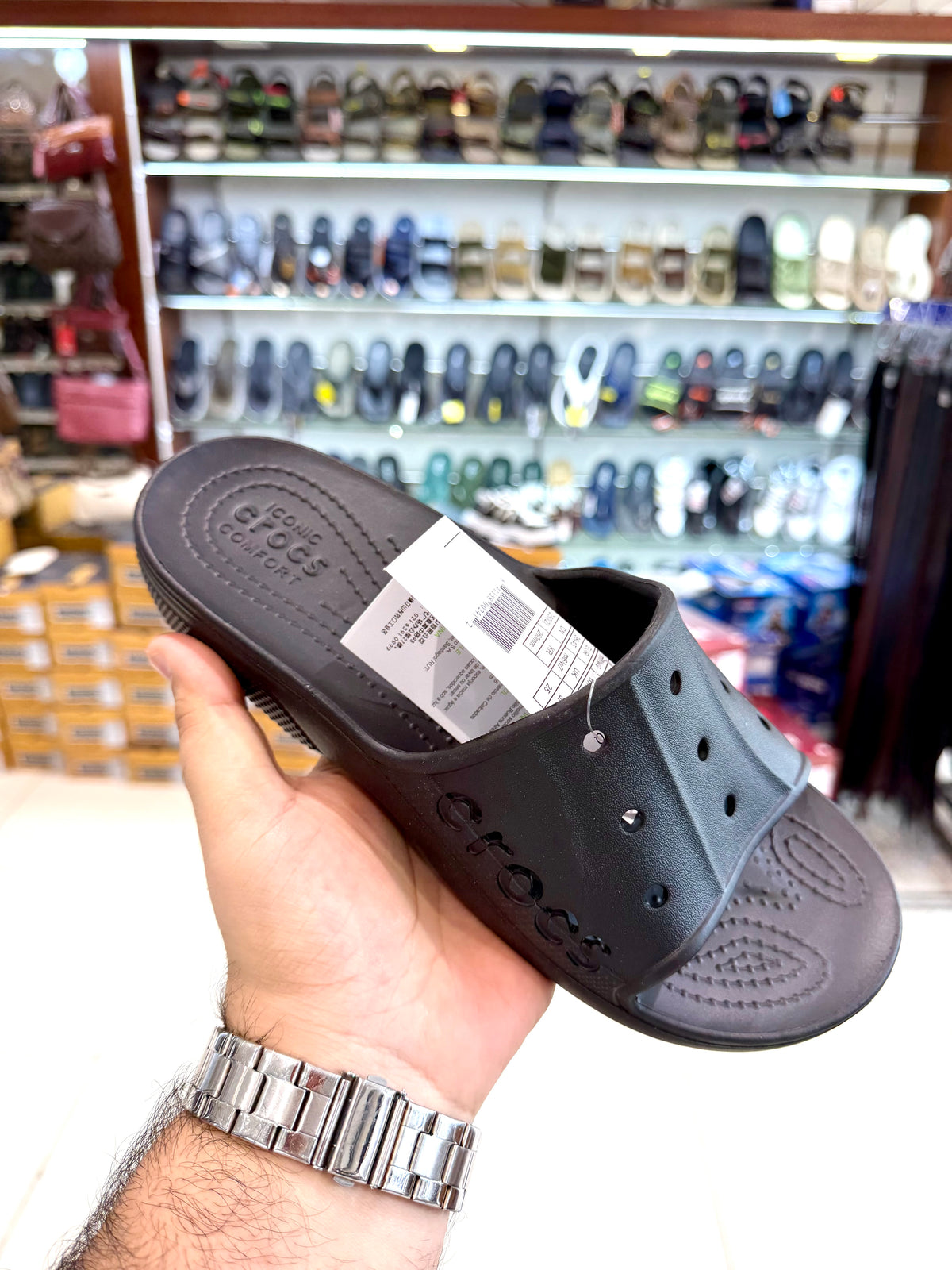 CROCS SLIDES BLACK