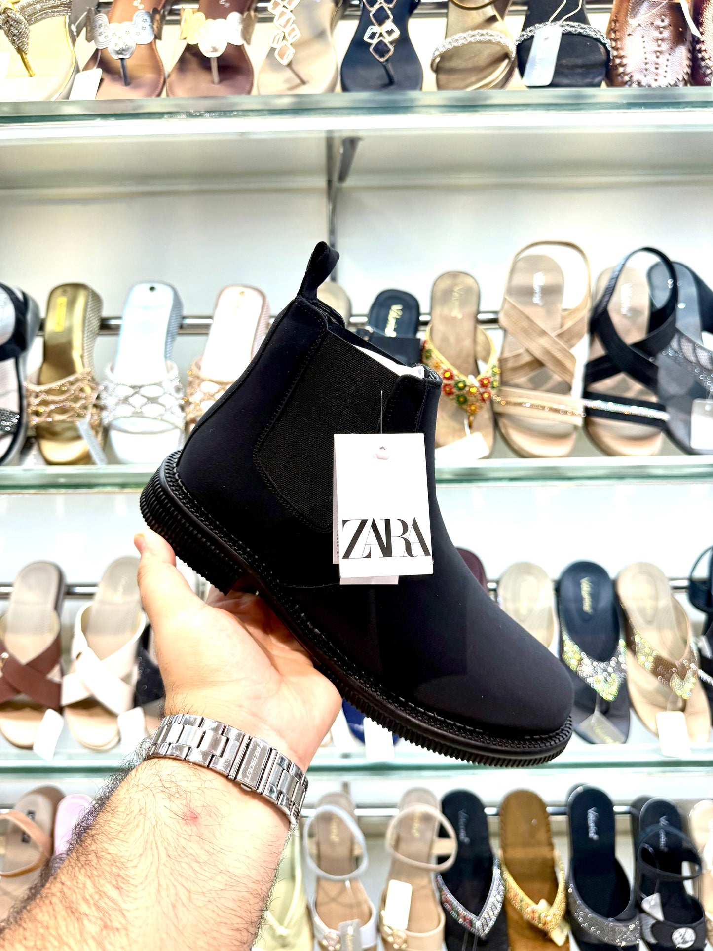 BOOTS BLACK ZARA LEATHER SWED