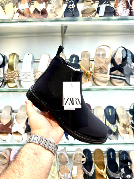 BOOTS BLACK ZARA LEATHER SWED