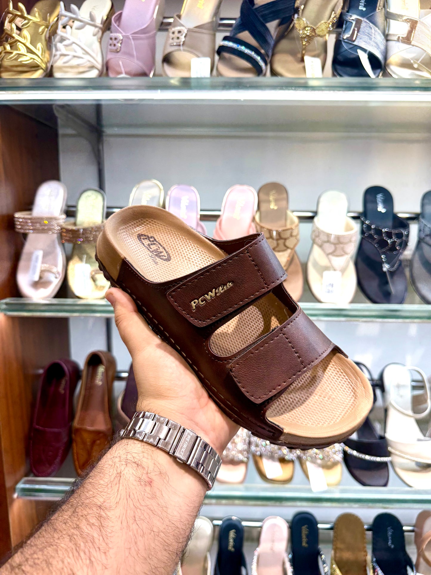 PCW DOUBLE STICKER BROWN