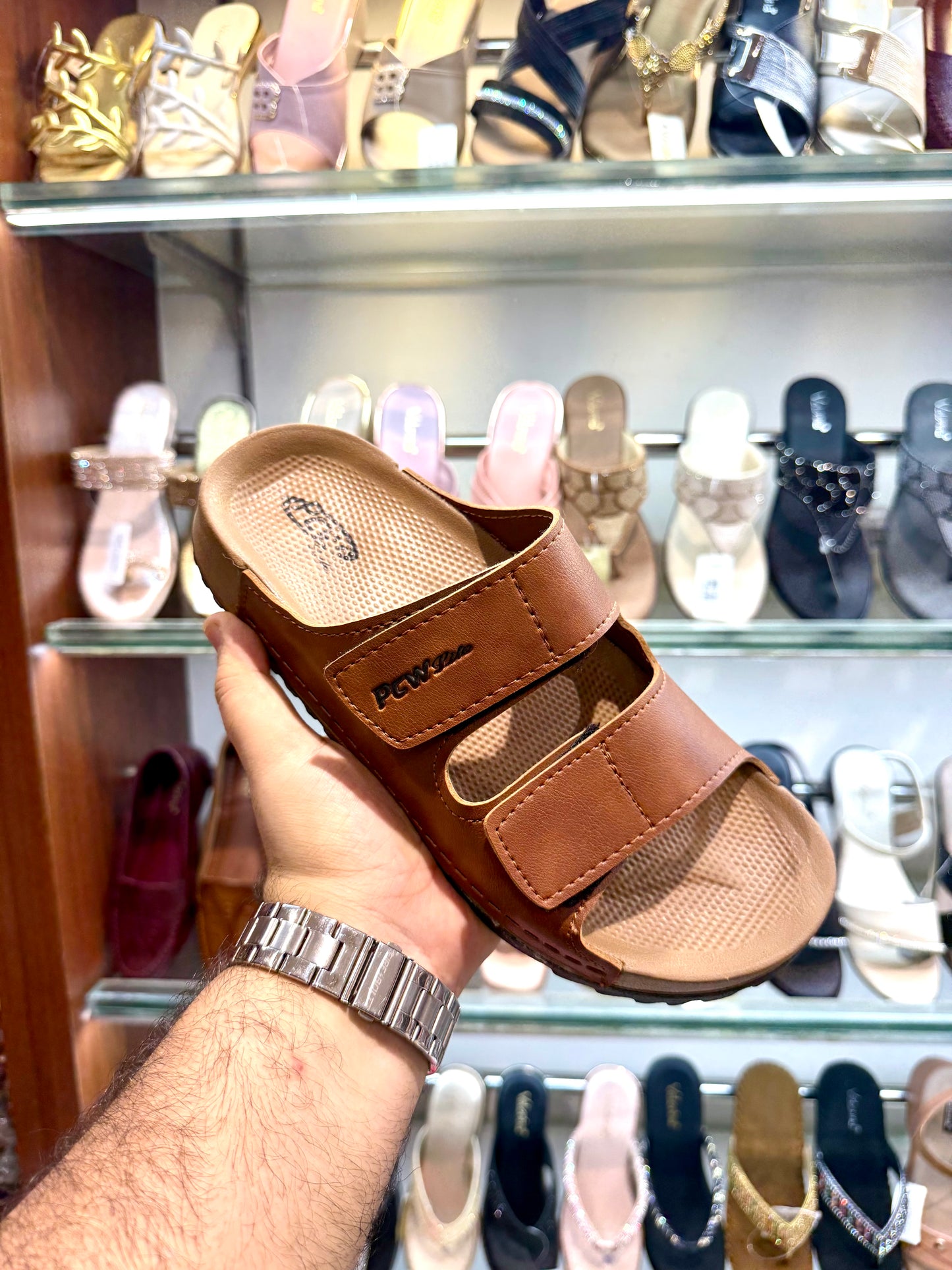 PCW DOUBLE STICKER TAN