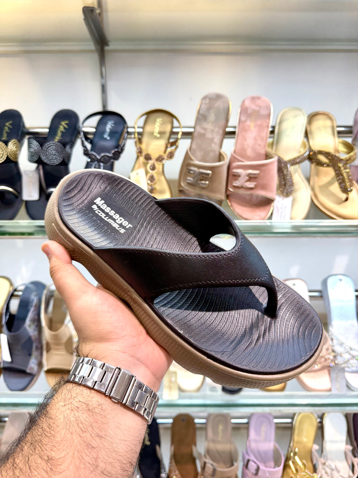 COLUMBUS MASSAGER  BLACK/KHAKHI