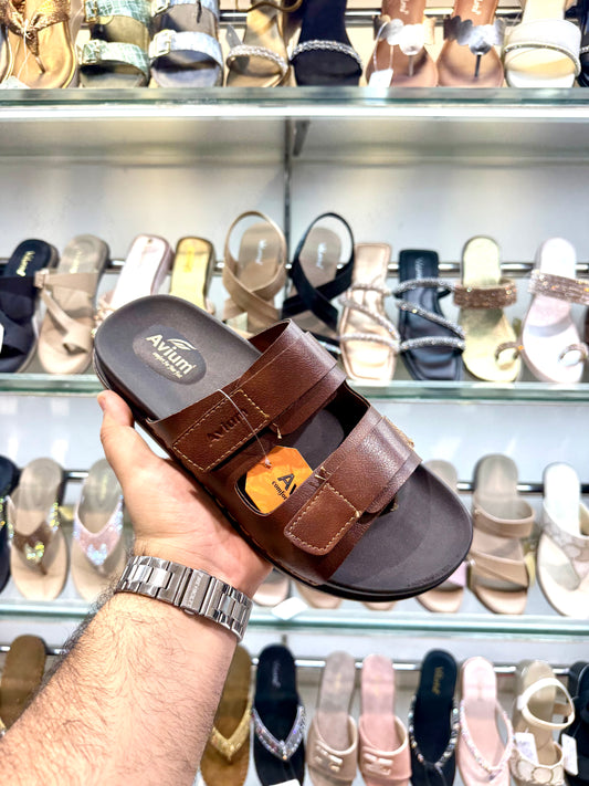 AVIUM BLACK/TAN DOUBLE STRAP WITH FINGER