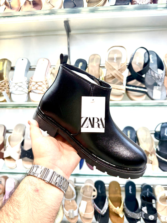 BOOTS BLACK ZARA LEATHER SHINE