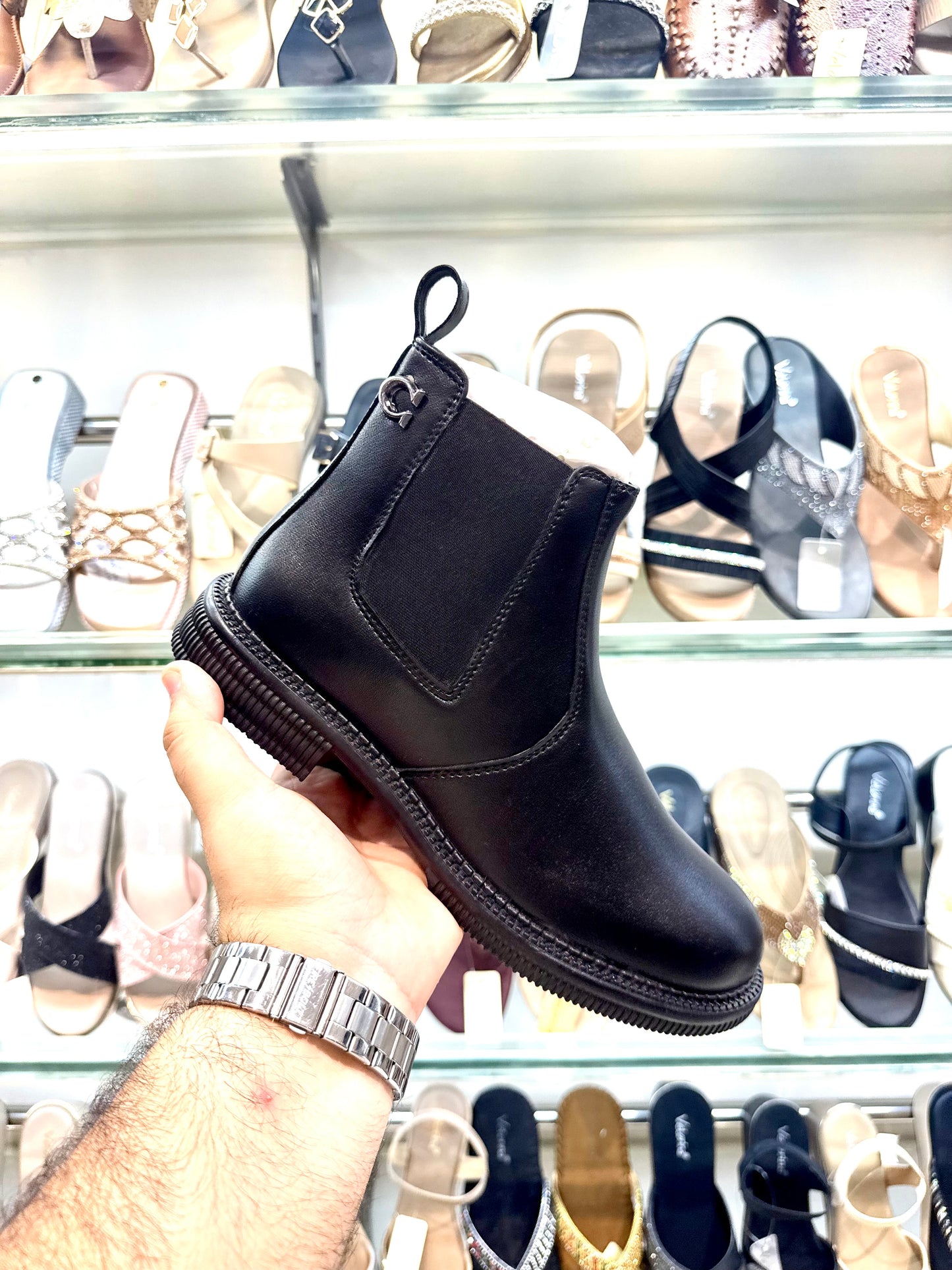 BOOTS BLACK GUCCI LEATHER SHINE