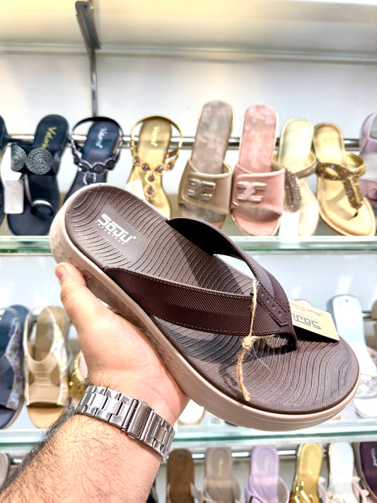 SOJU WATER PROOF SLIPPERS BROWN