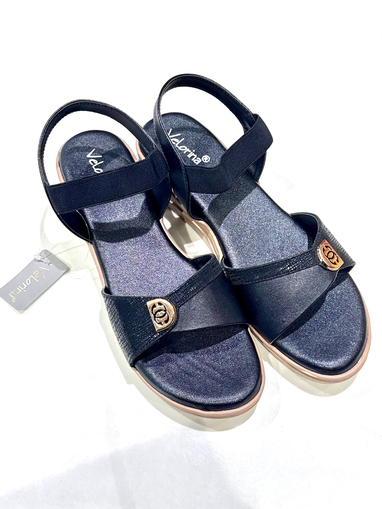 VELORINA DAILY USE BELT CHAPPALS BLACK