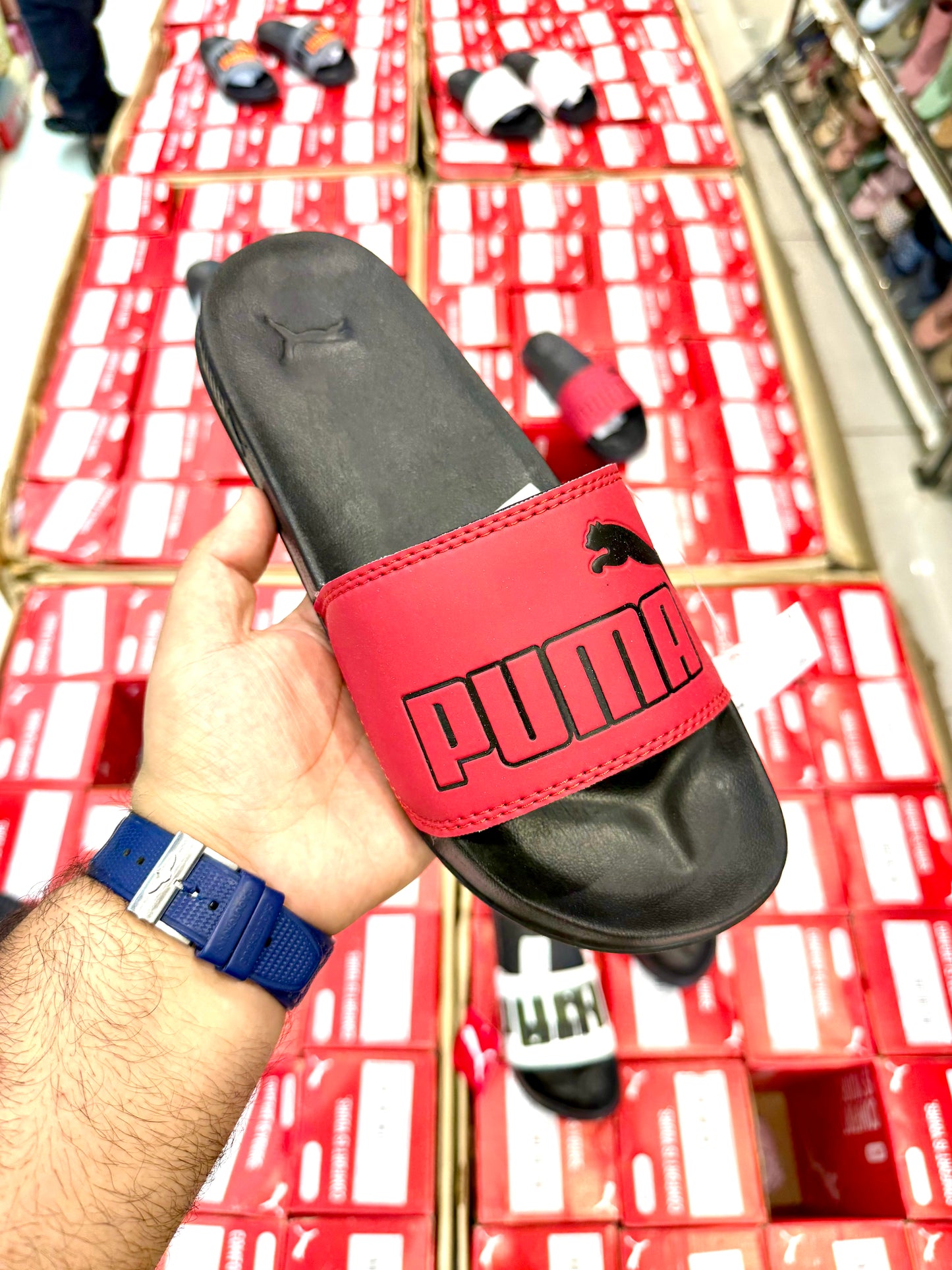 Slides black/red