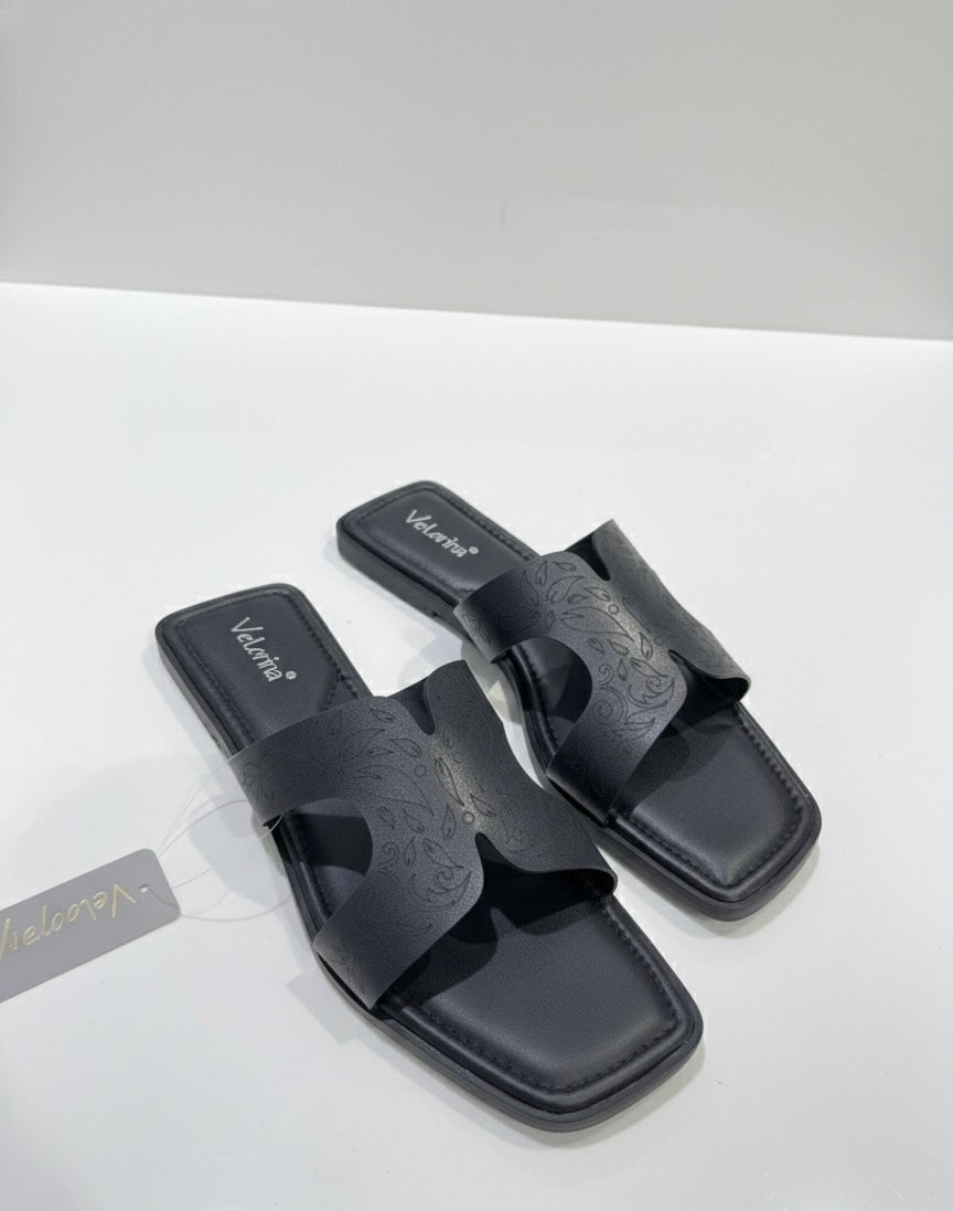 VELORINA FLIP FLOPS BLACK