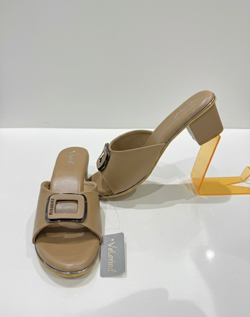 VELORINA BLOCK HEEL BEIGE
