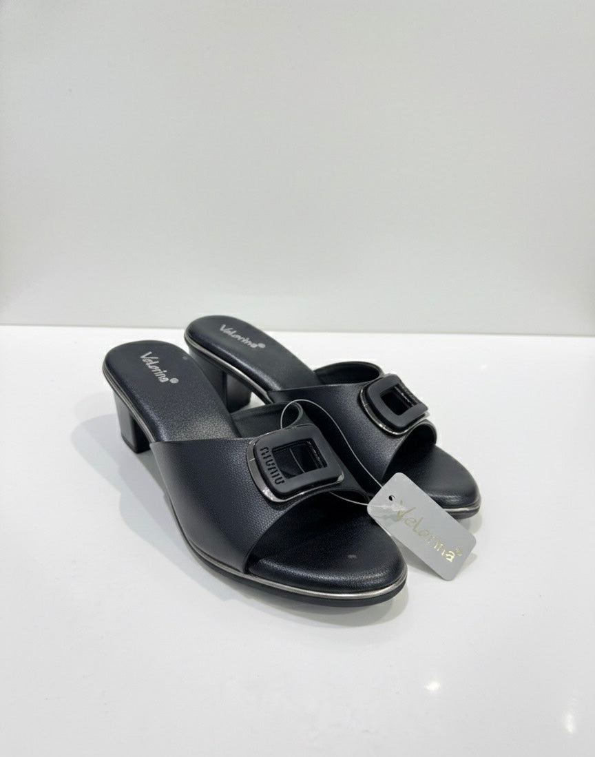 VELORINA BLOCK HEEL BLACK