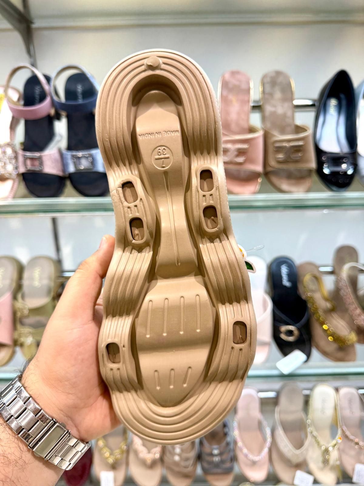 OFOAM LADIES SLIPPERS FULL BROWN